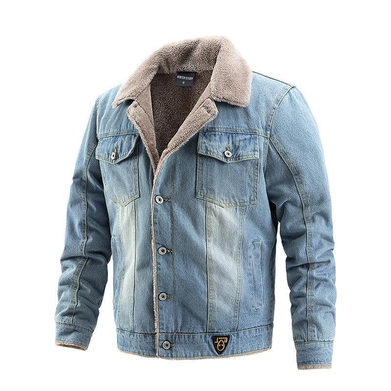 Plush Lined Denim Trucker Jacket (3 colors)