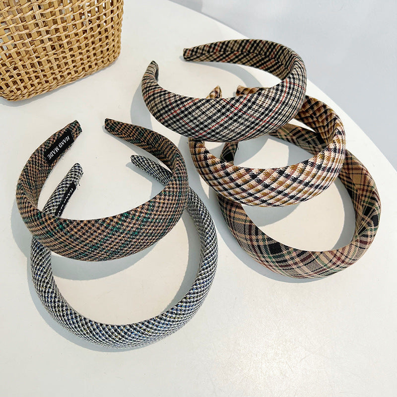 French Retro Fashion Plaid Headband (5 colors)