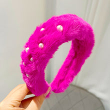 Cargar imagen en el visor de la galería, Plush Solid Color Mink Headband (10 colors)