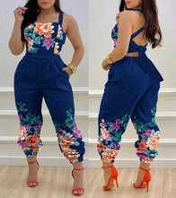 Load image into Gallery viewer, Solid Color/Printed Cross Lace Up Open Back Cropped Jumpsuit (6 Styles)