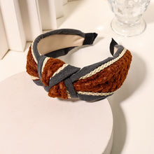 Cargar imagen en el visor de la galería, Wide Edge Hair Binding Temperament Fabric Knotted Headband (8 colors)