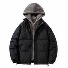 Cargar imagen en el visor de la galería, Fleece Lined Two Piece Full Zip Male Plus Size Puffer Jacket (7 colors)