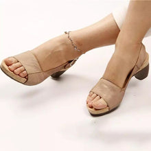 Load image into Gallery viewer, Block Low Heel Ankle Strap Sandals (9 colors)