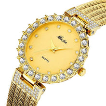 Load image into Gallery viewer, MISSFOX Ladies Quartz Waterproof Stainless Steel 18k Gold Plated Wristwatch (4 styles)