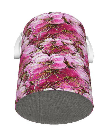 Electric Flora: Neon Sakura Cherry Blossoms Foldable Laundry Basket