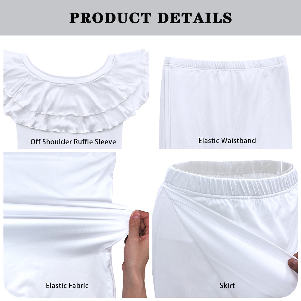 Floral Embosses: Roses 03-02 "Apricot Bloom Essential" Two-Tone Off-the-Shoulder Ruffle Maxi Dress