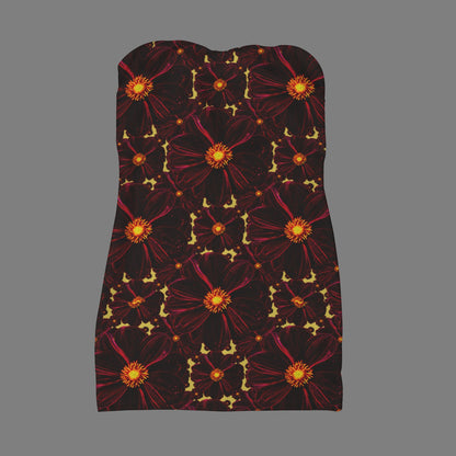 TRP Floral Print 02-01 Midnight Bishop of Aukland Dahlia Strapless Bodycon Mini Dress