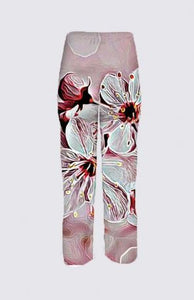 Estampados florales: flores de cerezo pictóricas 01-03 Diseñador Parma Capris 