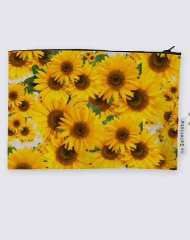 TRP Floral Print 04 Designer Suede Pouch