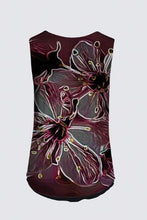 Cargar imagen en el visor de la galería, Estampados florales: Flores de cerezo pictóricas 01-04 Camiseta sin mangas del diseñador Kaplan 