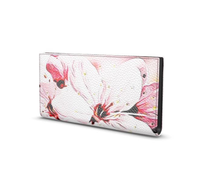 Floral Embosses: Pictorial Cherry Blossoms 01-02 Designer Travel Wallet