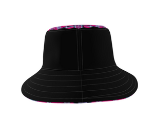 TRP Twisted Patterns 06: Digital Plaid 01-04A Sombrero de cubo de ala ancha de diseñador 