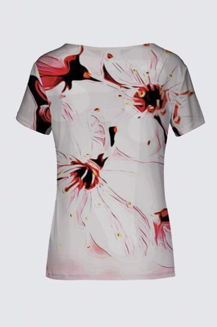 Floral Embosses: Pictorial Cherry Blossoms 01-02 Designer K Smith Tee