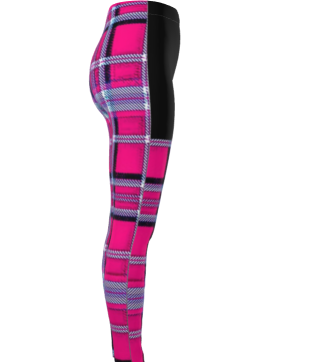 TRP Twisted Patterns 06: Digital Plaid 01-04A Diseñador Cindy Leggings de cintura alta 