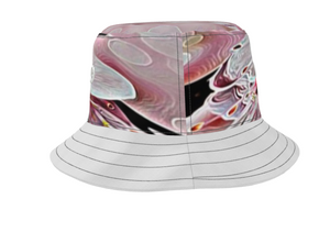 Relieve floral: Flores de cerezo pictóricas 01-03 Sombrero de pescador de ala estrecha de diseñador 