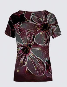 Estampados florales: Flores de cerezo pictóricas 01-04 Camiseta del diseñador K Smith