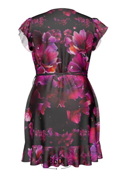 TRP Floral Print 02 Designer Flounce Tea Dress