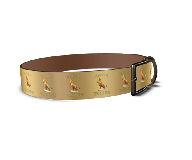 Yahusha-The Lion of Judah 01 Designer Unisex Leather Belt