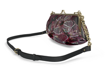 Load image into Gallery viewer, Floral Embosses: Pictorial Cherry Blossoms 01-04 Designer Pleated Leather Metal Frame Crossbody Clutch Bag