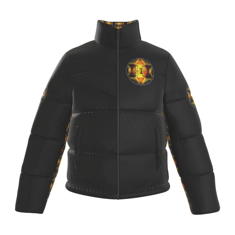 Hebrew World 01-02 Royal Radiance Men's Stand Collar Puffer Jacket