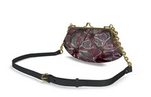 Load image into Gallery viewer, Floral Embosses: Pictorial Cherry Blossoms 01-04 Designer Pleated Leather Metal Frame Crossbody Clutch Bag