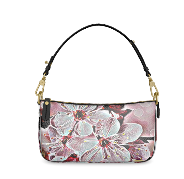 Floral Embosses: Pictorial Cherry Blossoms 01-03 Designer Baguette Bag (Shoulder/Grab Strap)