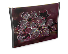 Cargar imagen en el visor de la galería, Estampados florales: Flores de cerezo pictóricas 01-04 Bolso de mano de cuero de diseñador 