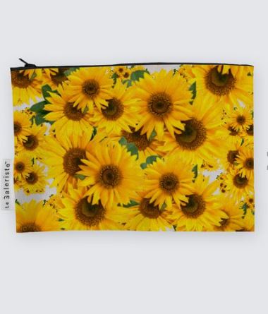 TRP Floral Print 04 Designer Suede Pouch