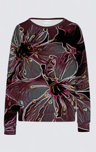 Cargar imagen en el visor de la galería, Estampados florales: Flores de cerezo pictóricas 01-04 Sudadera Mosa de diseñador
