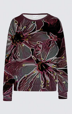 Estampados florales: Flores de cerezo pictóricas 01-04 Sudadera Mosa de diseñador