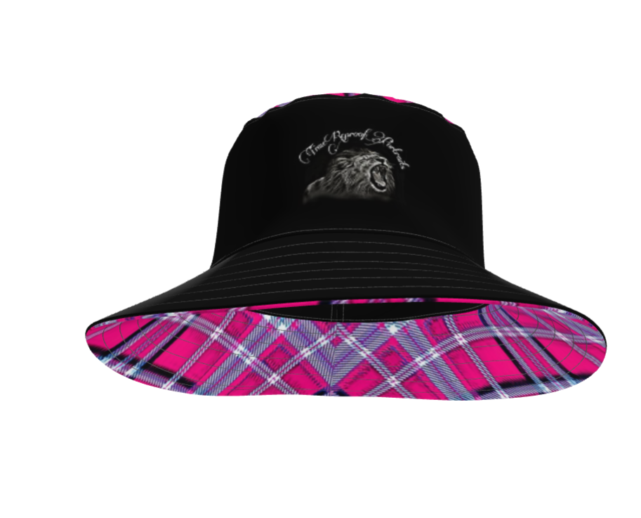 TRP Twisted Patterns 06: Digital Plaid 01-04A Designer Wide Brim Bucket Hat