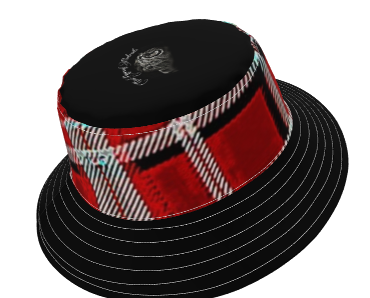 TRP Twisted Patterns 06: Digital Plaid 01-05A Designer Wide Brim Bucket Hat