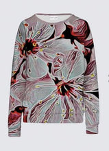 Cargar imagen en el visor de la galería, Estampados florales: Flores de cerezo pictóricas 01-03 Sudadera Mosa de diseñador