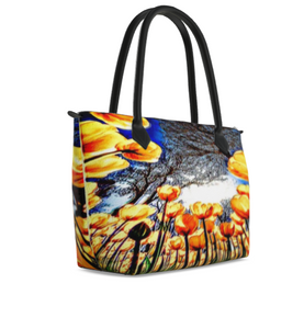 Floral Embosses: Tulip Daydream 01 Designer Zip Top Handbag