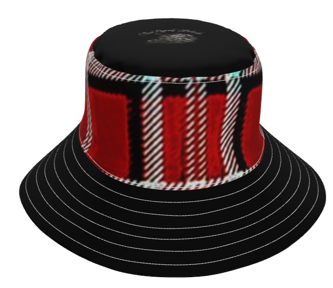 TRP Twisted Patterns 06: Digital Plaid 01-05A Designer Wide Brim Bucket Hat