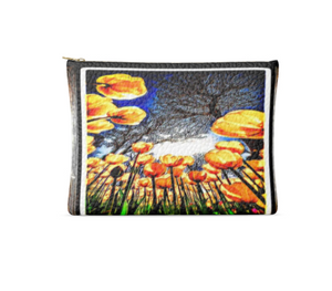 Estampados florales: bolso de mano de cuero de diseñador Tulip Daydream 01 