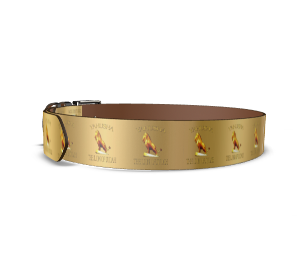 Yahusha-The Lion of Judah 01 Designer Unisex Leather Belt