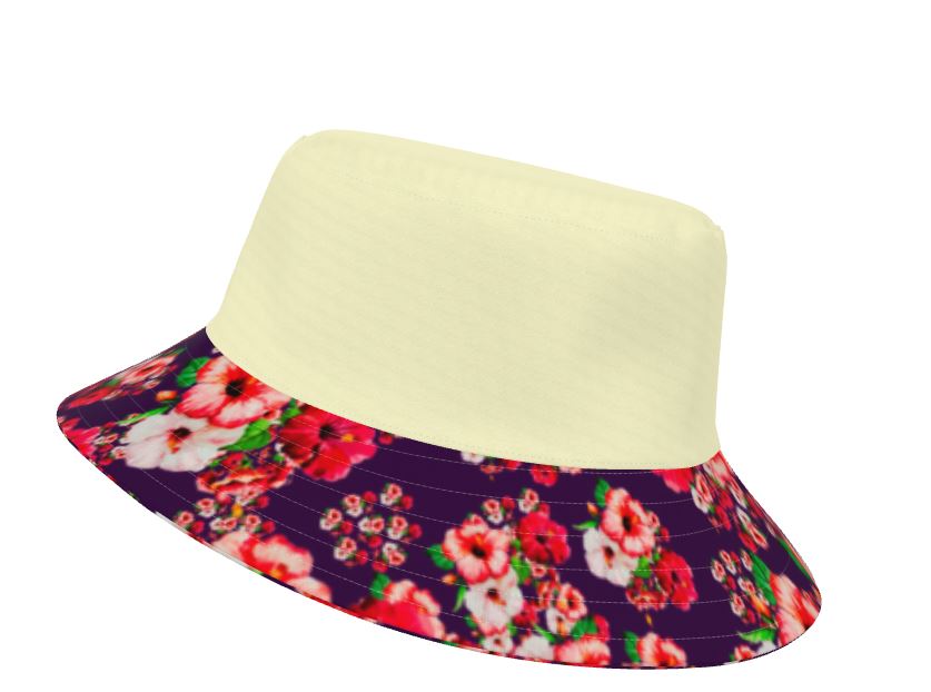 TRP Floral Print 03: Hibiscus Flowers 01-01 Tropical Bloom Bucket Hat