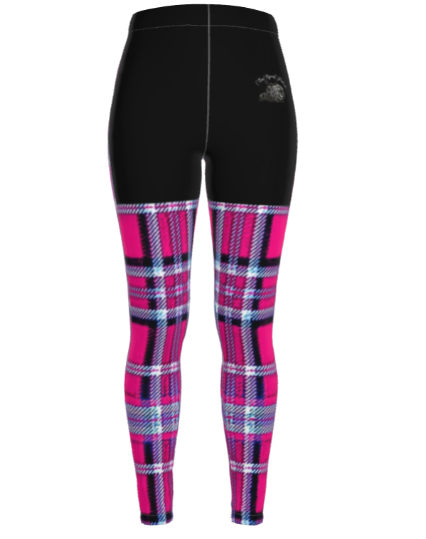 TRP Twisted Patterns 06: Digital Plaid 01-04A Diseñador Cindy Leggings de cintura alta 