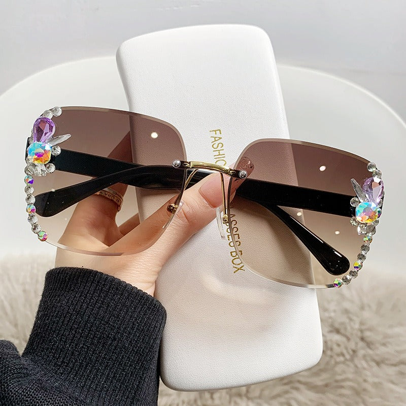 Oversize Diamond Anti UV Sunglasses (7 colors)