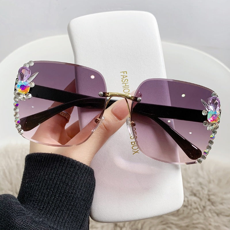 Oversize Diamond Anti UV Sunglasses (7 colors)