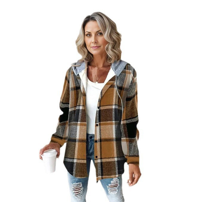 Plaid Print /Striped/Solid Color Full Zip Hoodie (12 colors)