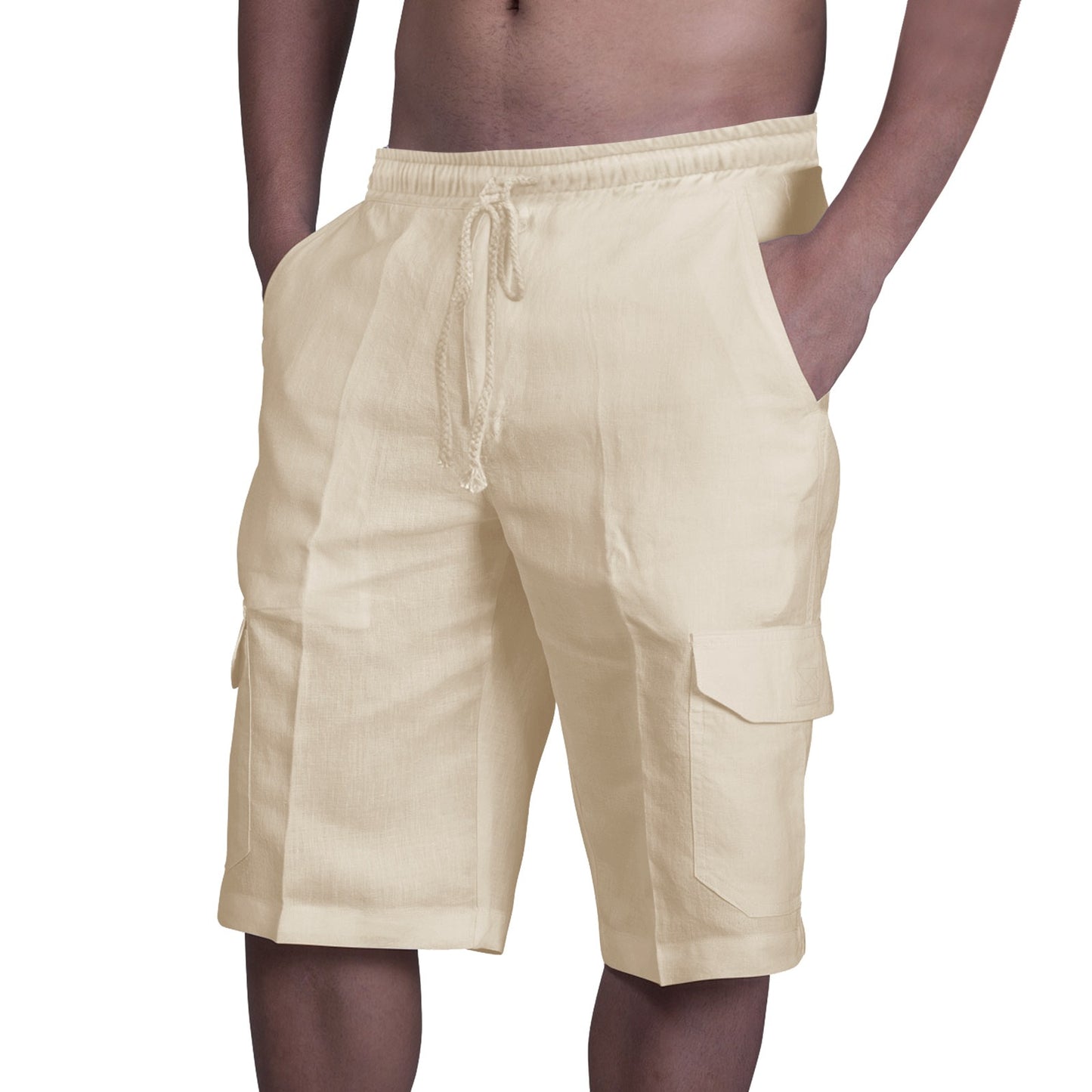 Men's Drawstring Elastic Waist Cargo Board Shorts (6 colors)