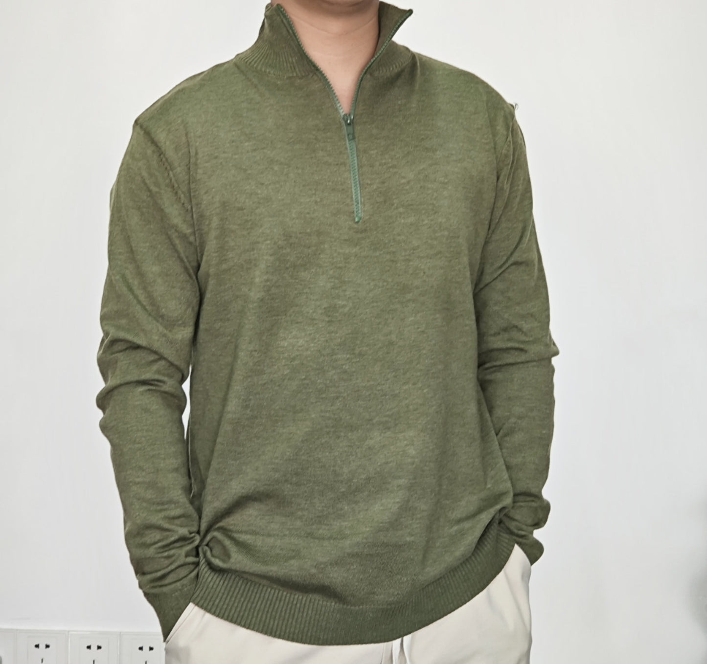 Quarter Zip Stand Collar Sweater (9 colors)