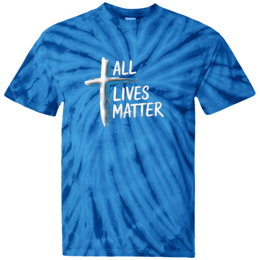 Outspoken Design 04-02 "All Lives Matter" Men's Designer Tie Dye T-Shirt (Spider Royal)