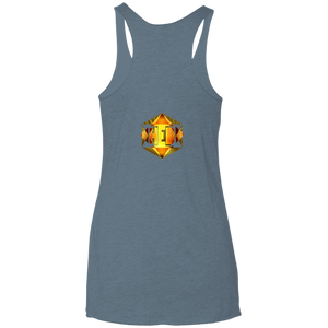 Hebrew World 01-01 Camiseta sin mangas de tres mezclas con espalda cruzada de diseñador para mujer (10 colores)