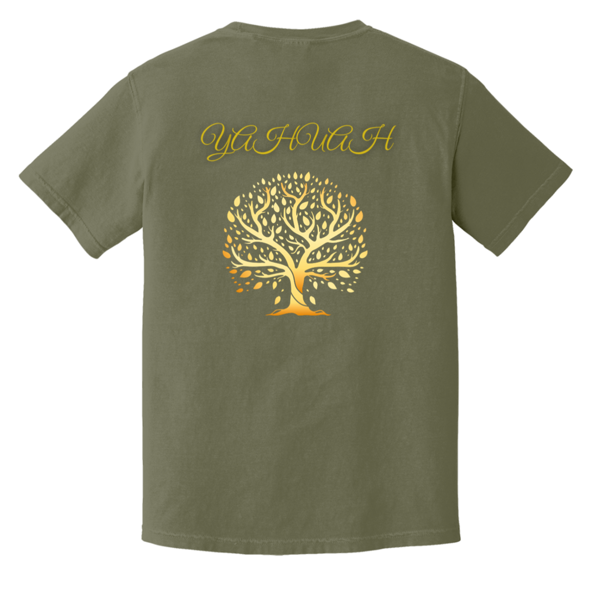 Yahuah-Tree of Life 01 Men's Designer Heavyweight Garment Dyed T-shirt (7 colors)