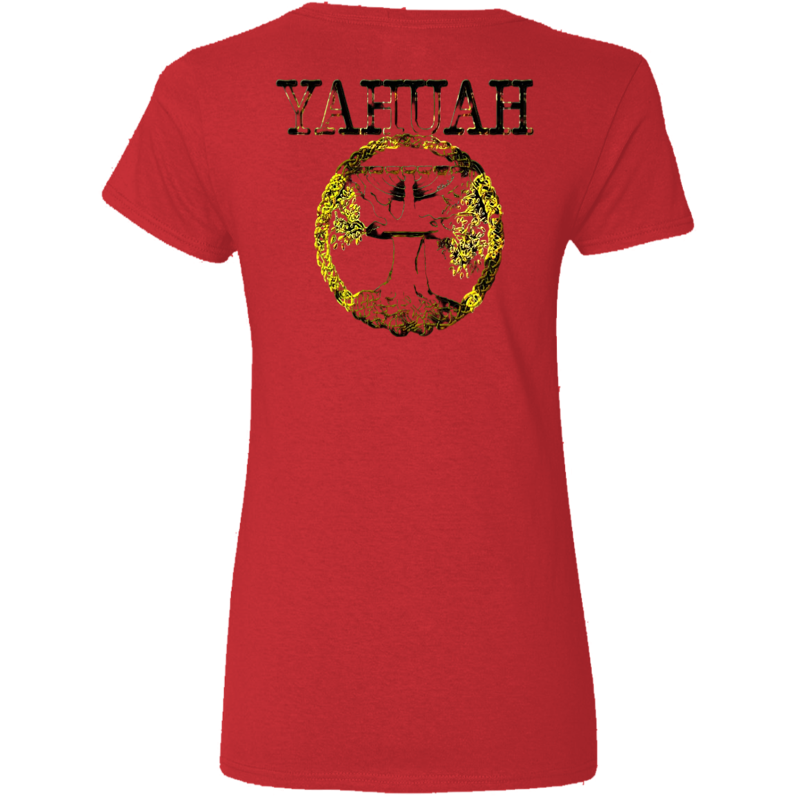 Yahuah Yahusha 04 Ladies Designer V-neck Cotton T-Shirt (4 Colors)