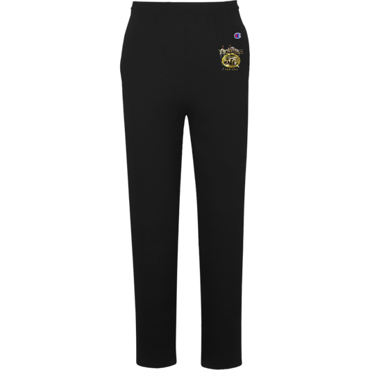 Yahuah-Name Above All Names 03-01 Royal Designer Champion® Men's Fleece Open Bottom Joggers (Black/Navy)