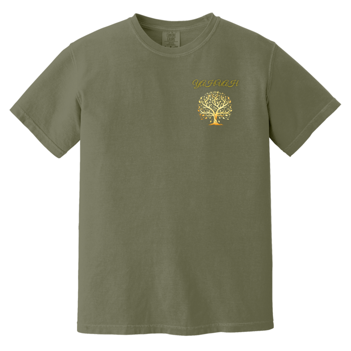 Yahuah-Tree of Life 01 Men's Designer Heavyweight Garment Dyed T-shirt (7 colors)